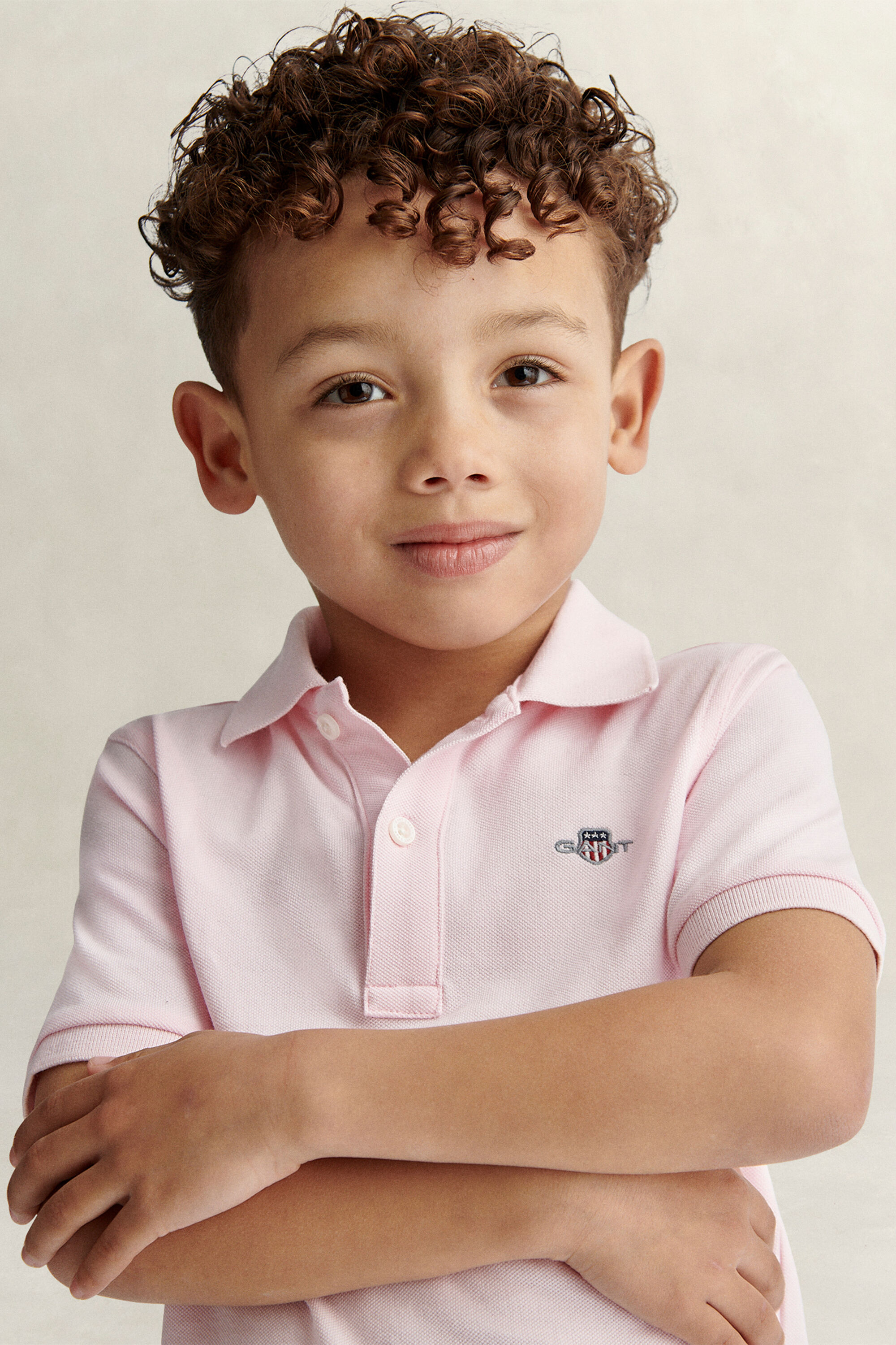 Polo em algodão piqué Shield Kids