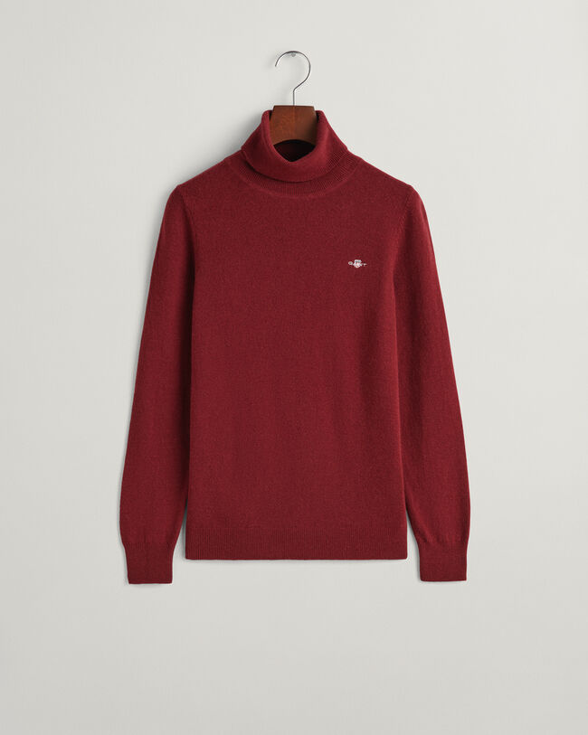 Pulover de gola alta em malha extrafina