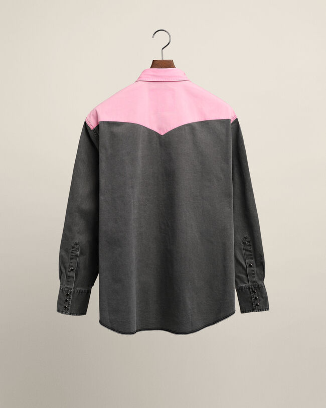 Camisa Western Neon Wrangler x GANT relaxed fit