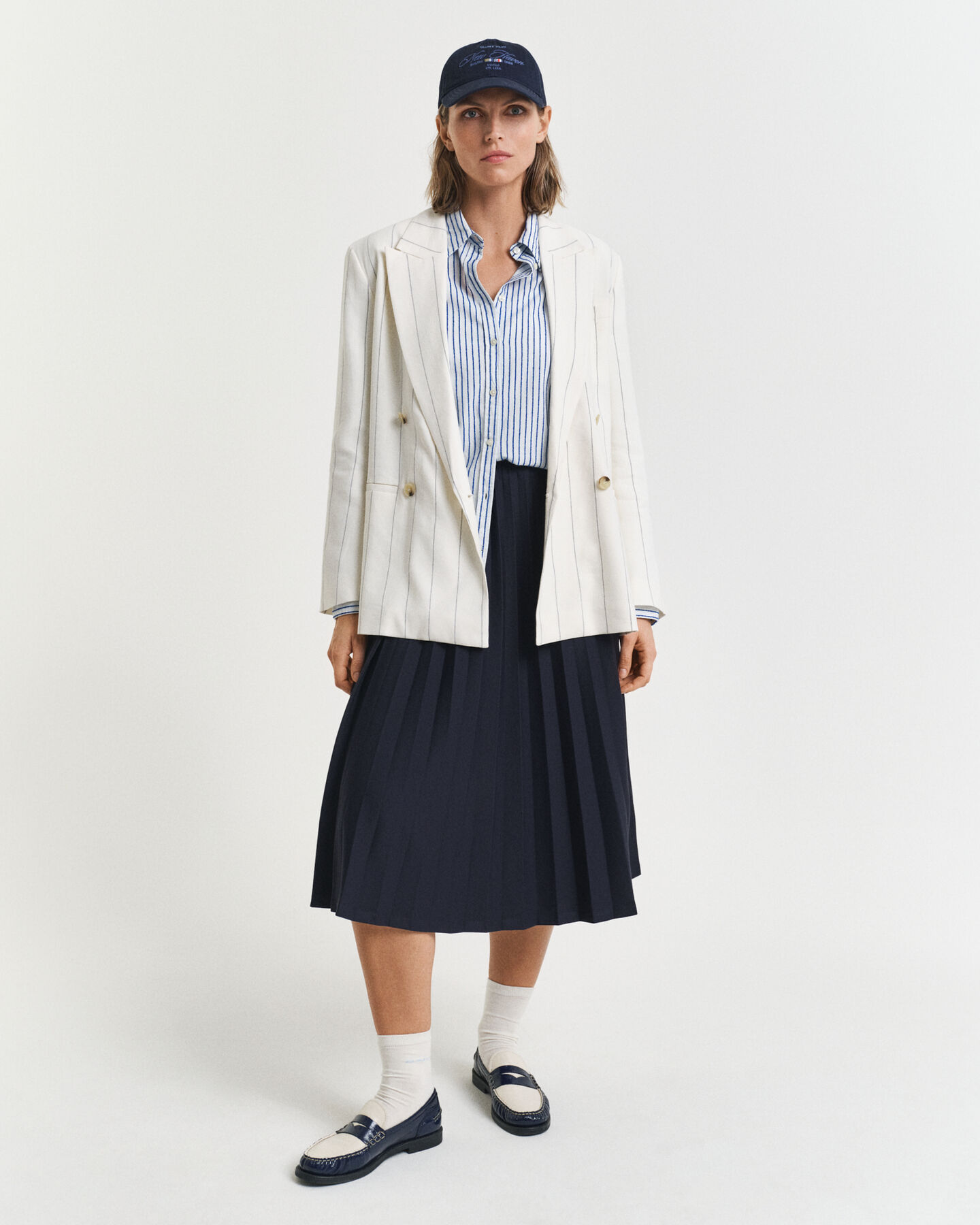 Saia plissada em jersey