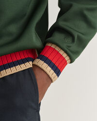 Rugger desportivo com colarinho em malha