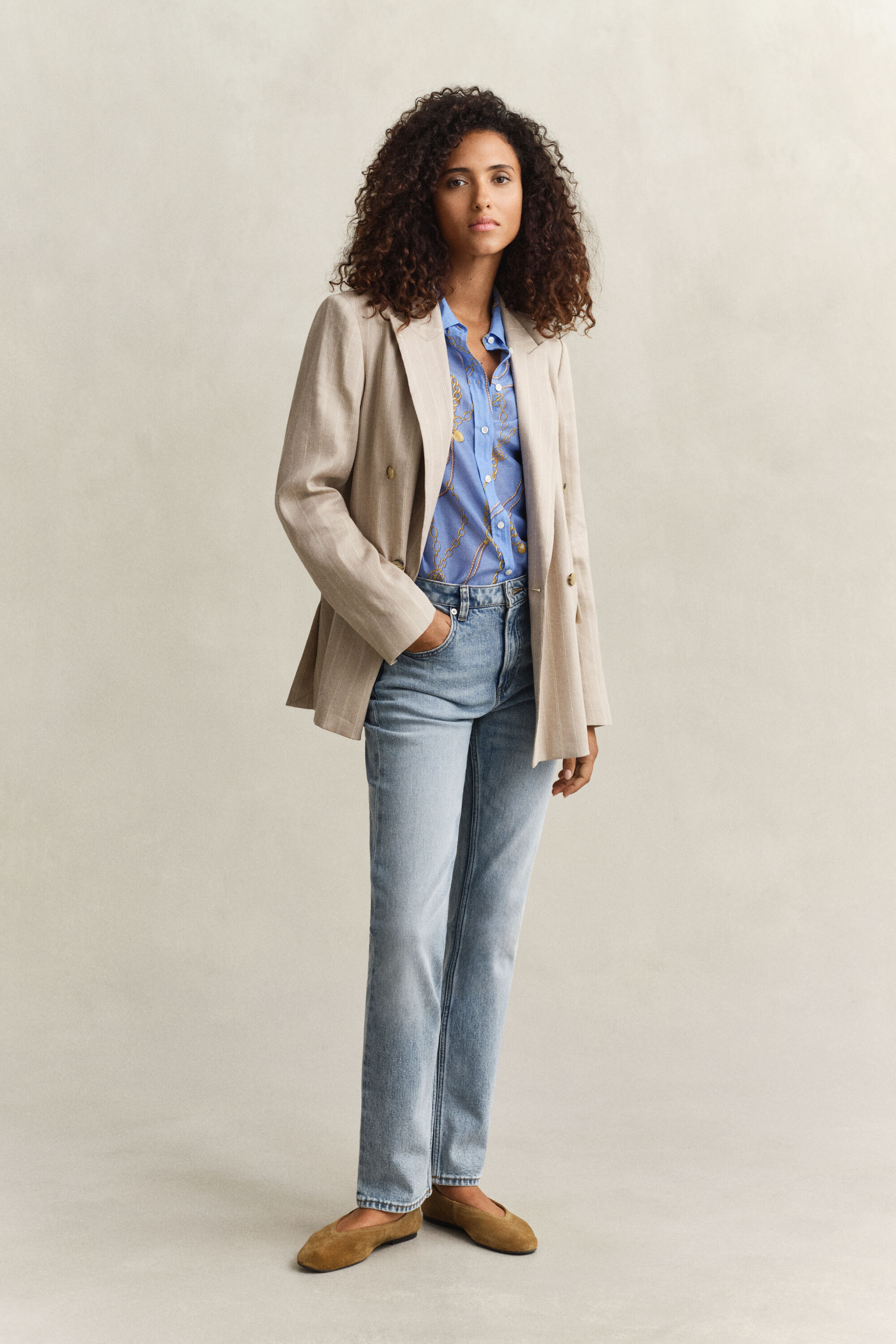 Camisa em seda e algodão