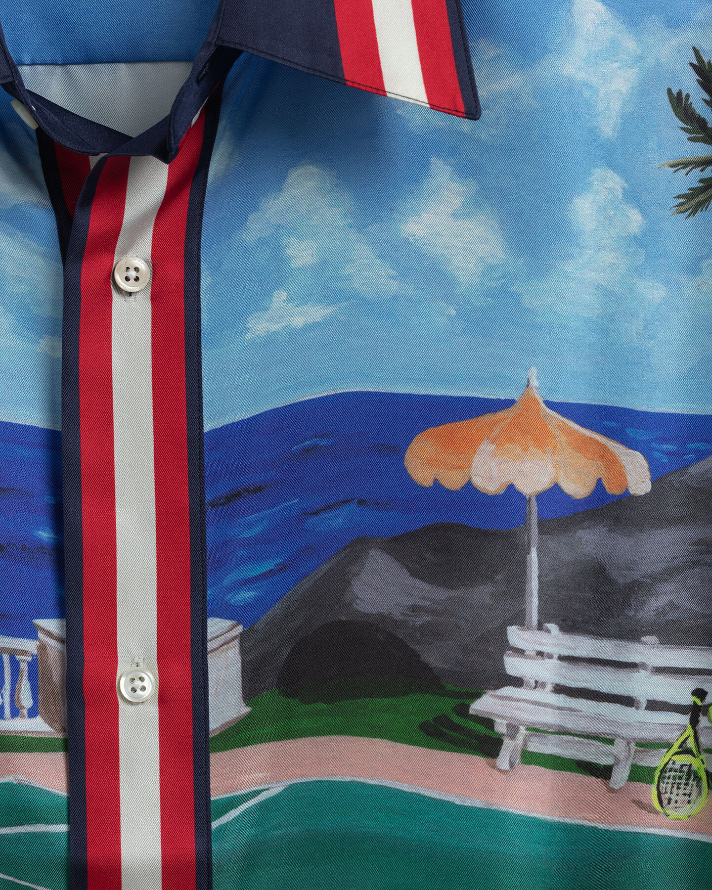 Camisa em seda com manga curta Scenery relaxed fit