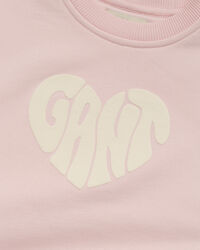 Sweatshirt com decote redondo Heart Graphic Girls
