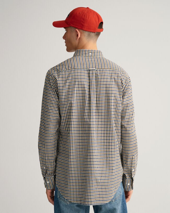 Camisa em sarja gingham regular fit