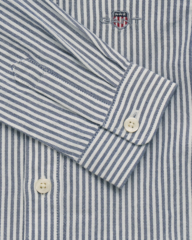 Camisa Oxford &agrave;s riscas Baby