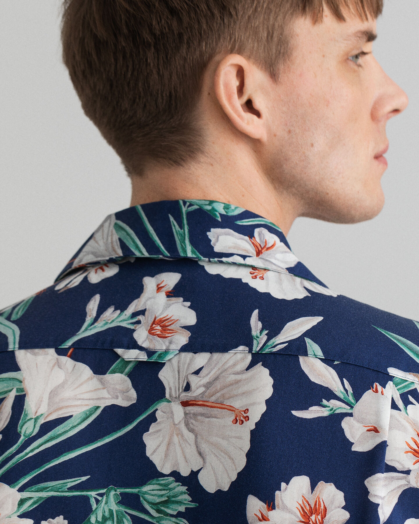 Camisa de manga curta em liocel Pure Prep Floral relaxed fit