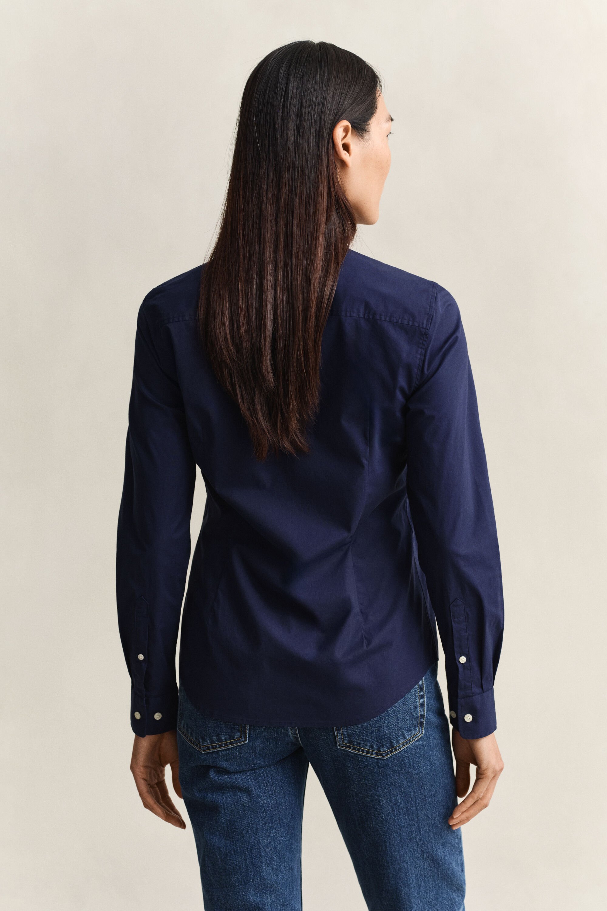 Camisa em popelina slim fit