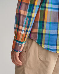 Camisa colorida Madras regular fit