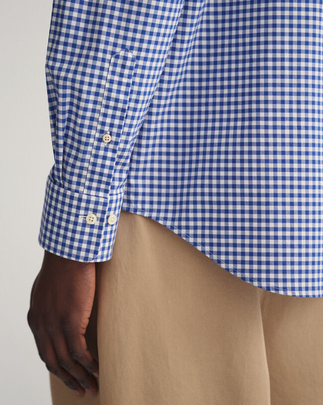 Camisa em popelina gingham regular fit