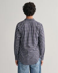 Camisa de flanela com padrão micro tartan regular fit