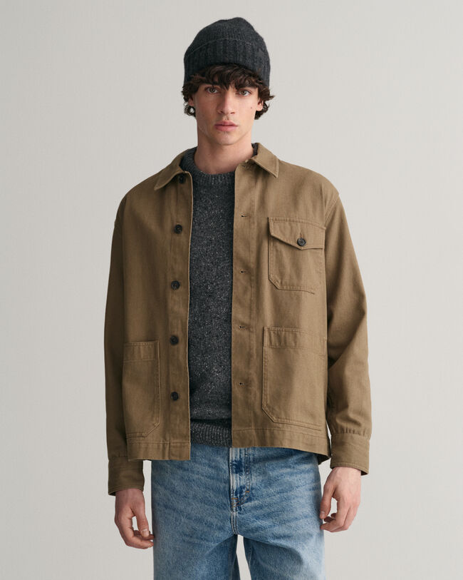 Sobrecamisa em sarja escovada