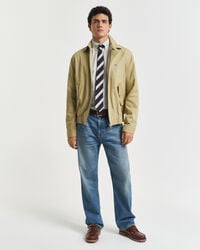 Camisa em popelina clássica com padrão de xadrez regular fit