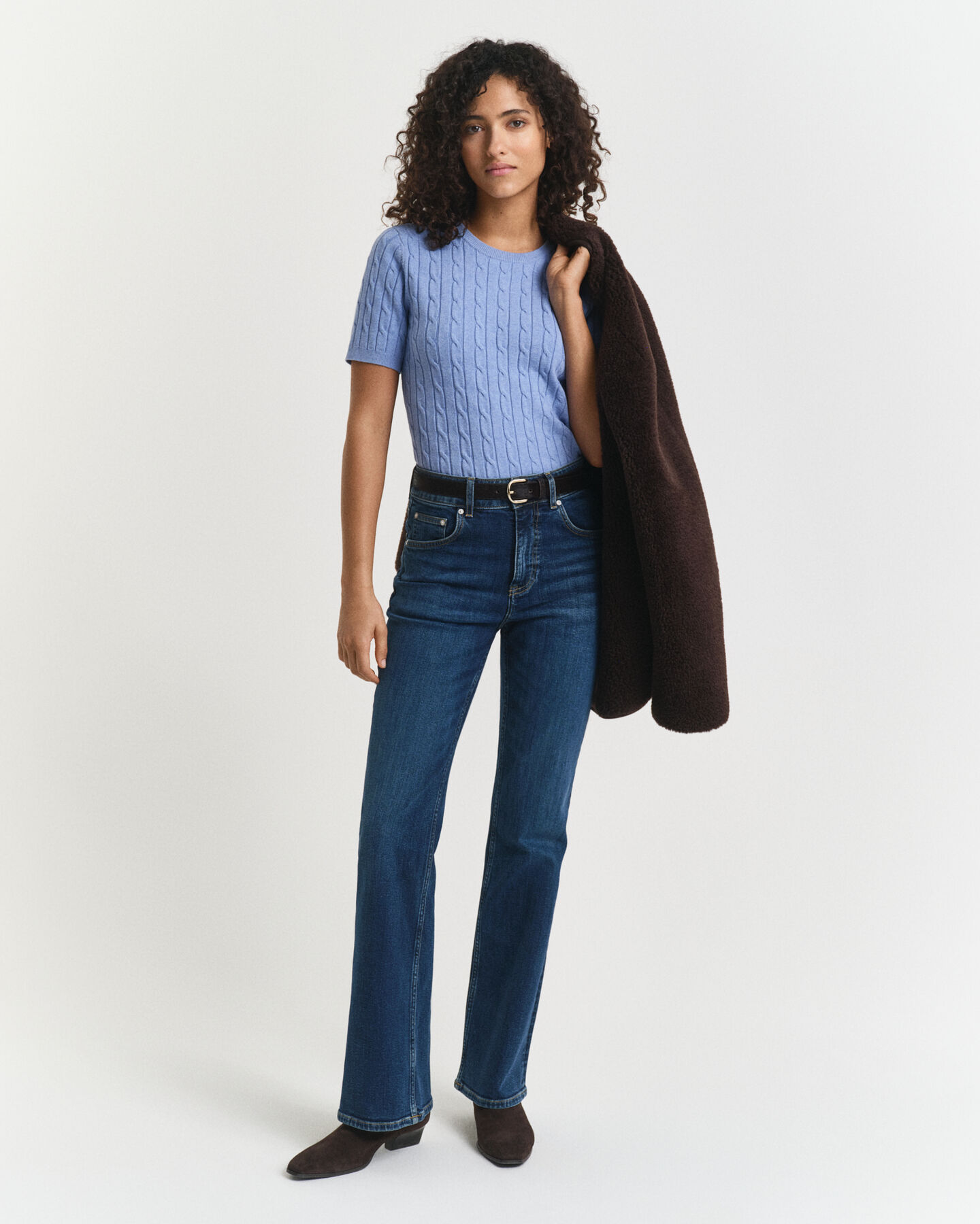 Calças de ganga evasê slim fit