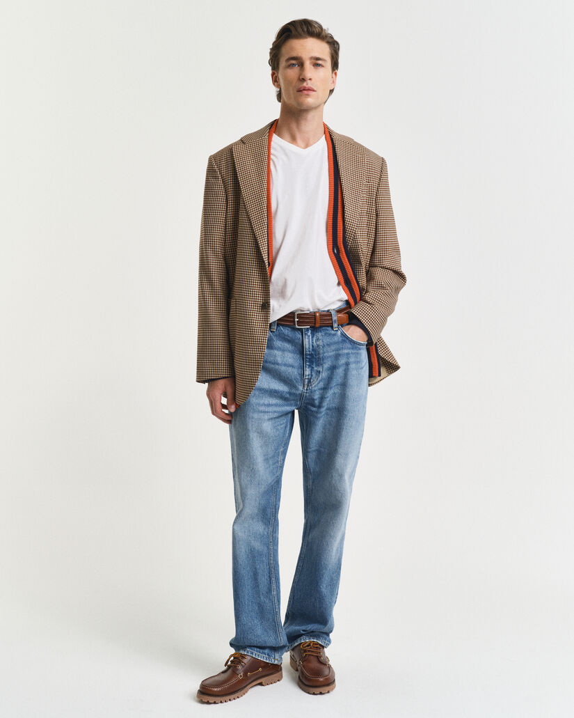 T-shirt com decote em V Shield slim fit