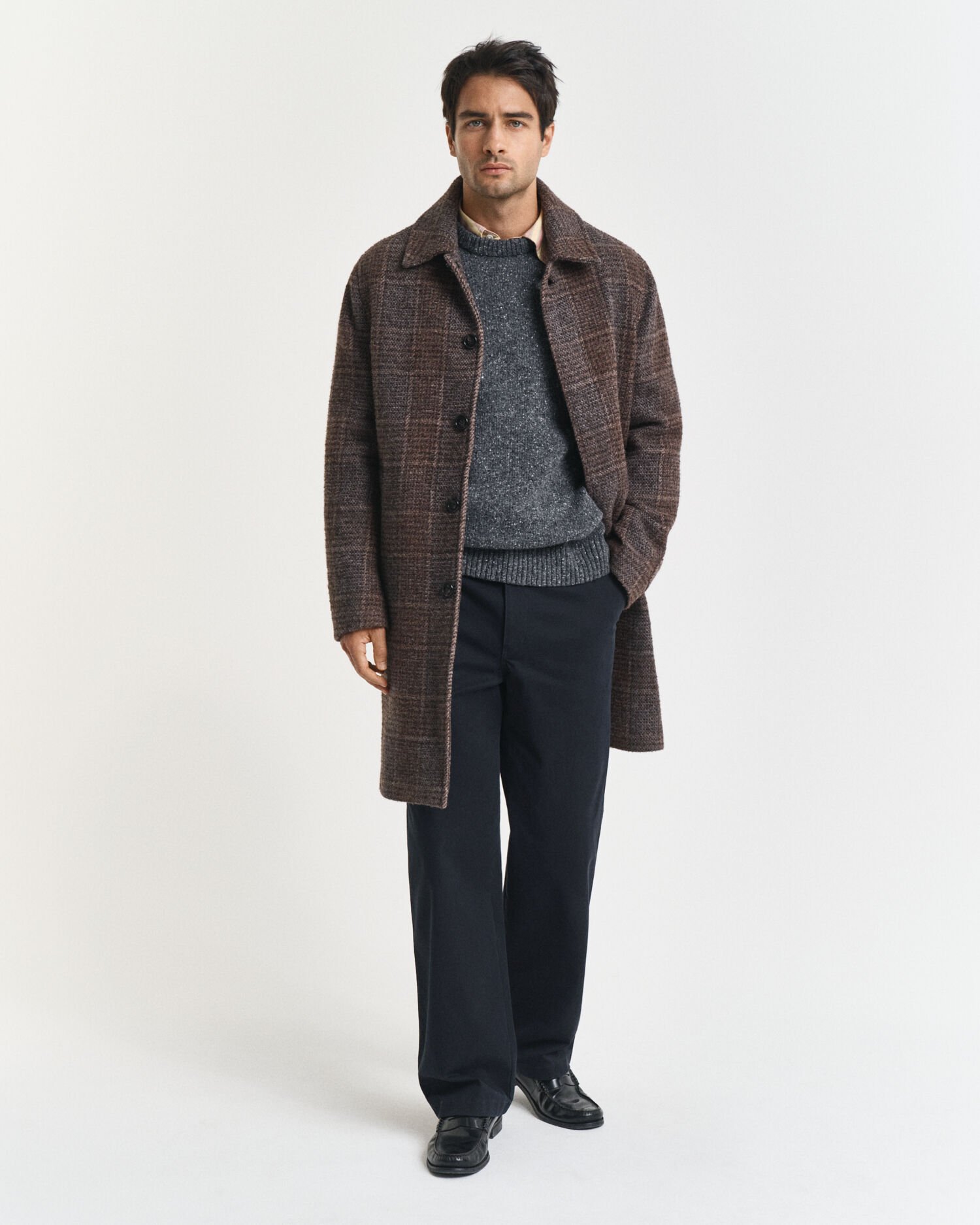 Camisola de malha Nepps com decote redondo em mistura de lã