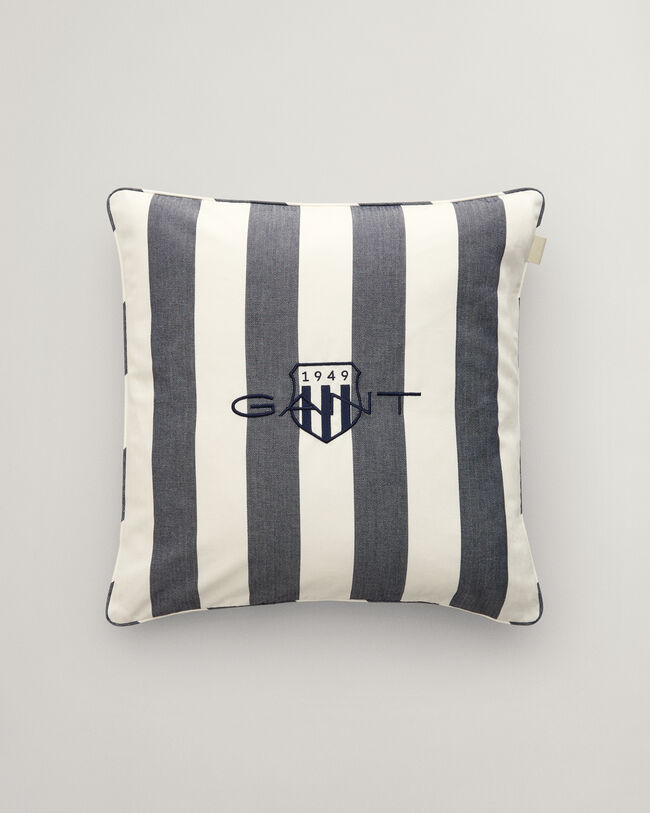 Striped Archive Shield Cushion