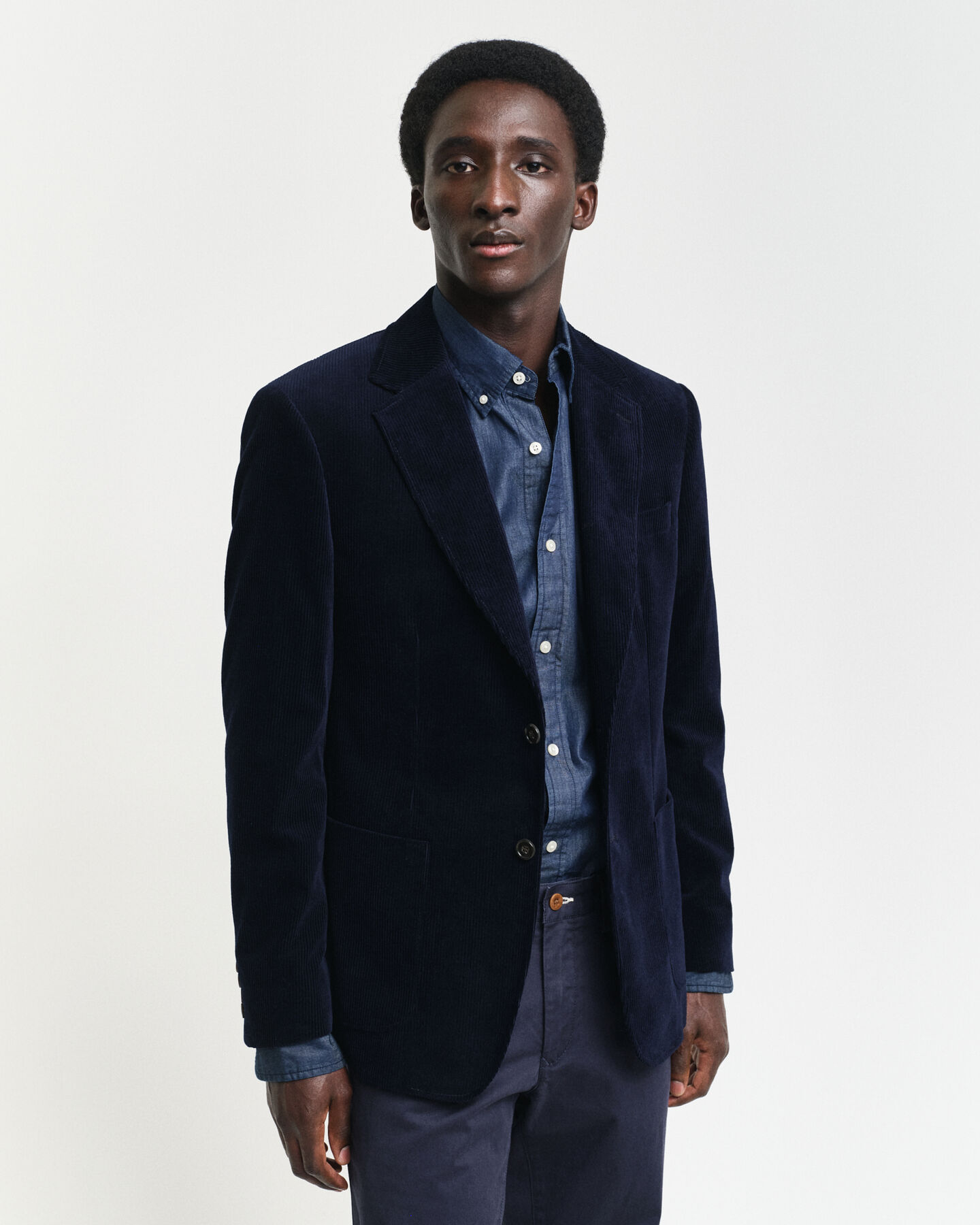 Casaco de fato em bombazina slim fit