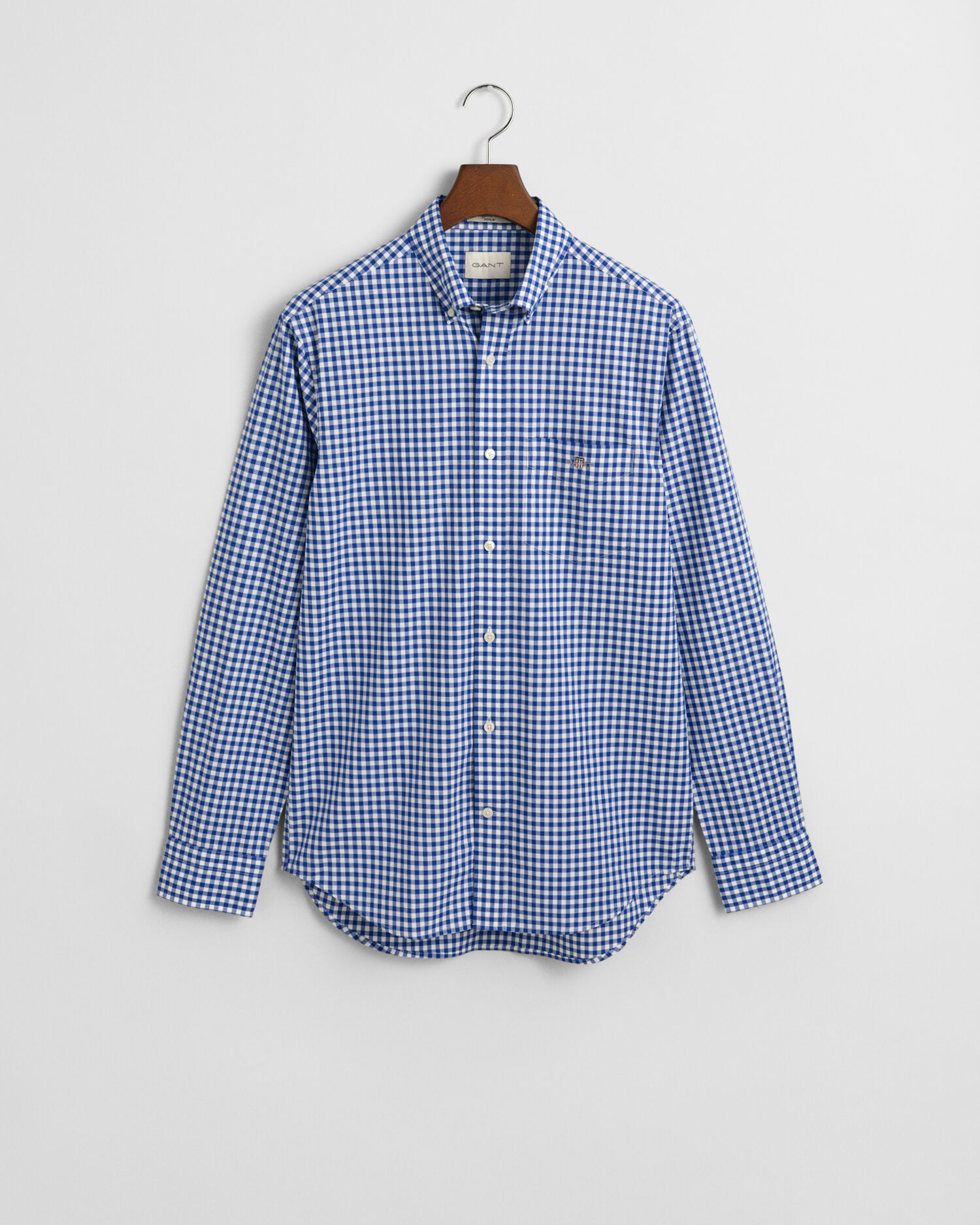 Camisa em popelina gingham Classic regular fit
