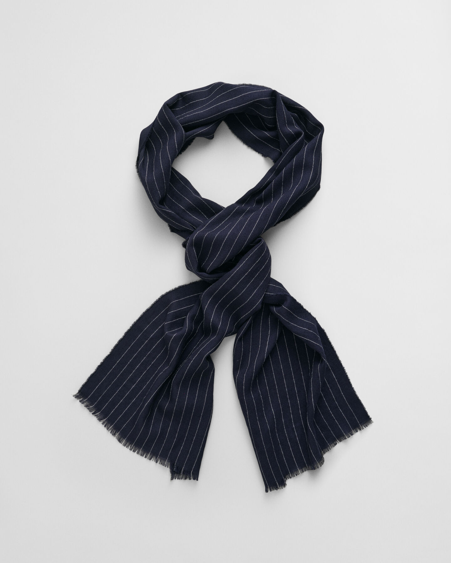 Cachecol às riscas em lã de merino extrafina