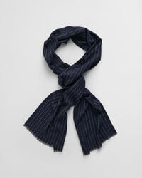 Cachecol às riscas em lã de merino extrafina