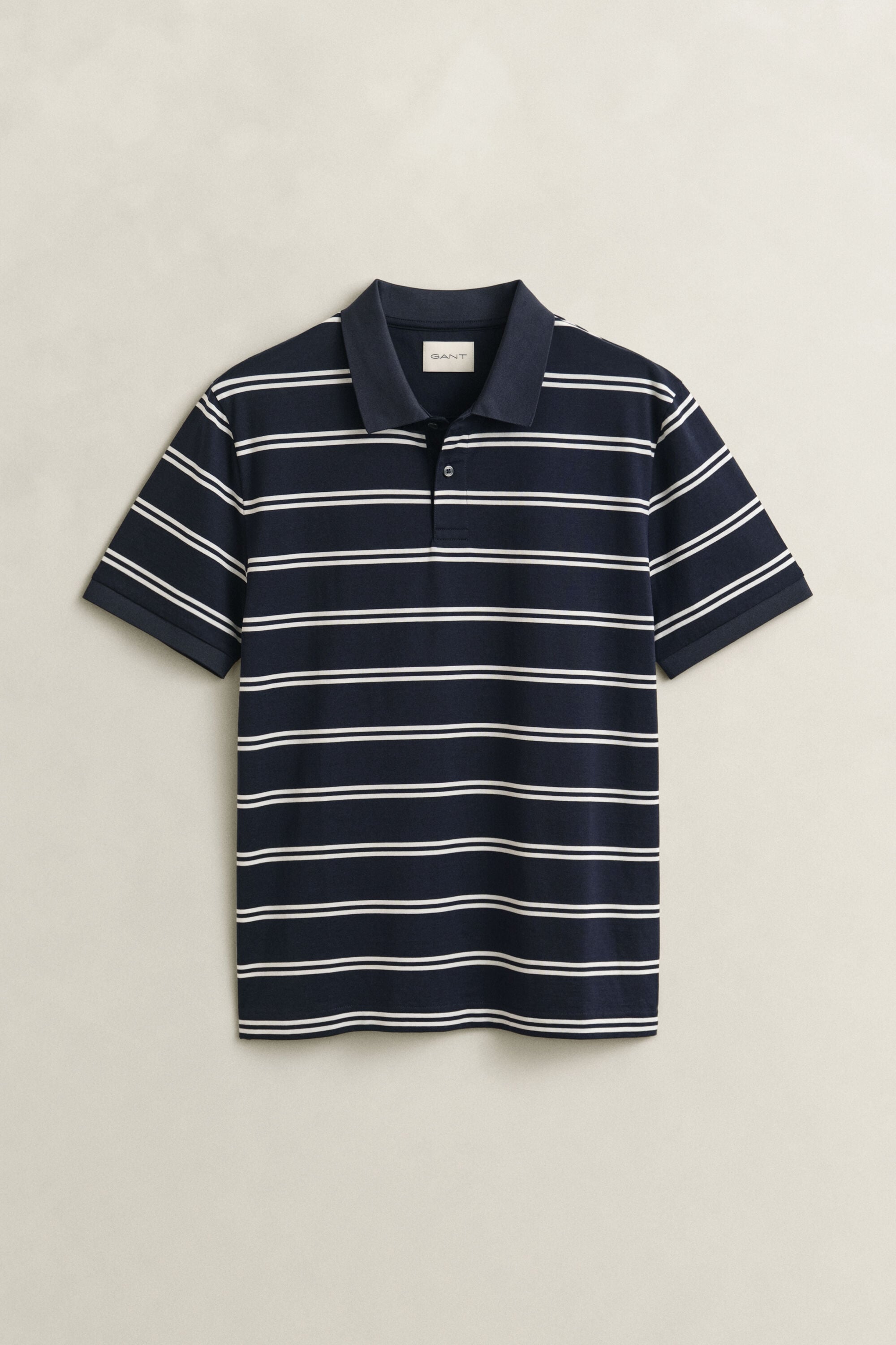Polo em algodão Pima às riscas