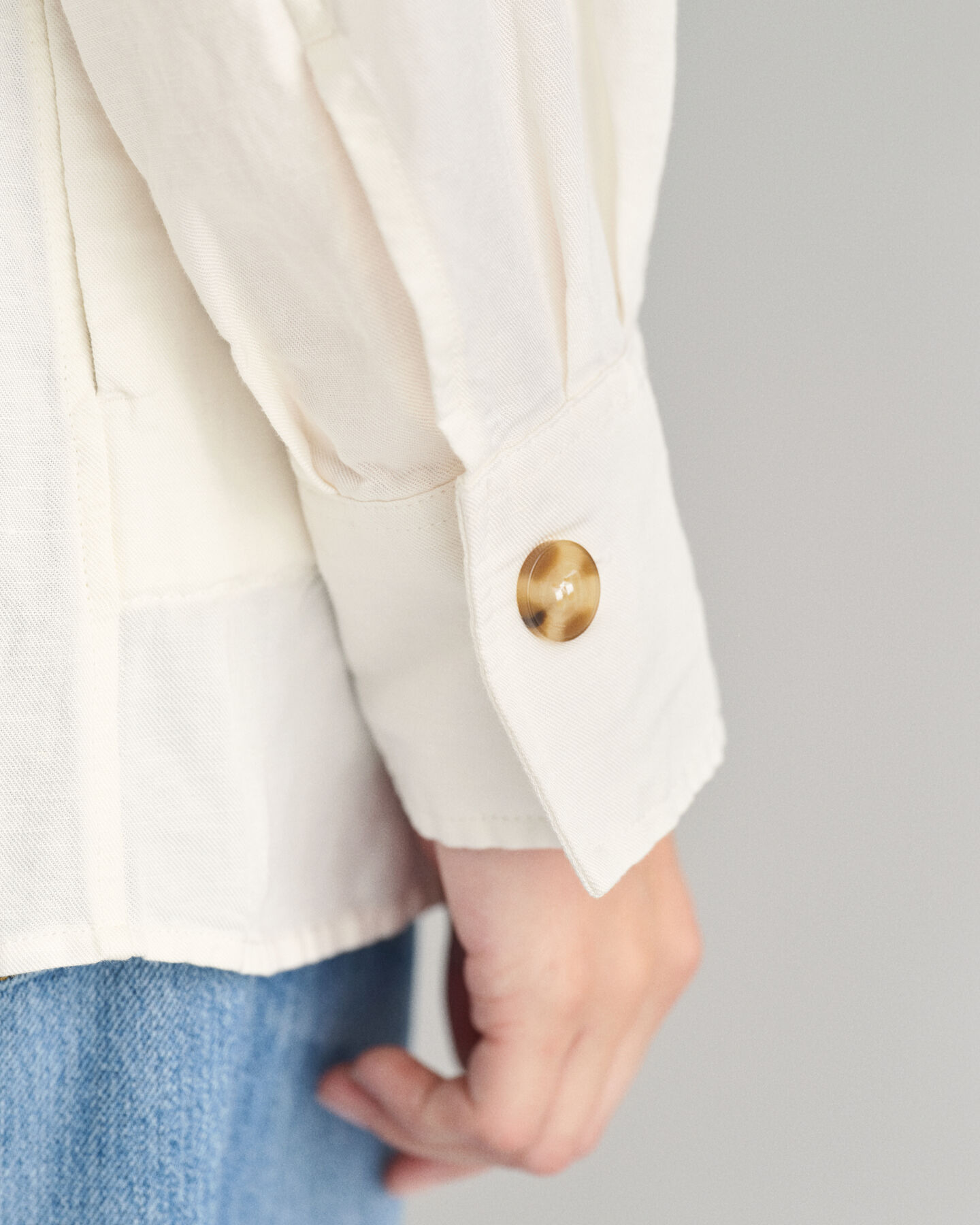 Sobrecamisa em mistura de linho