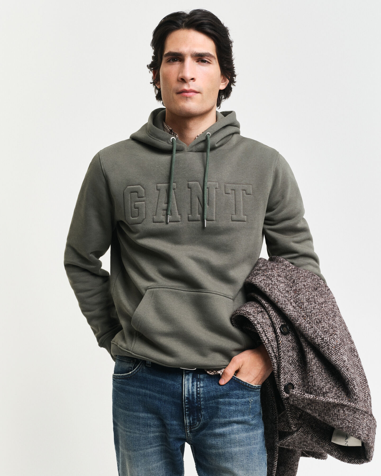 Sweatshirt com capuz Embossed