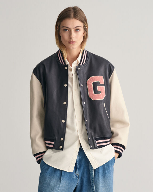 GANT Varsity Jacket em pele