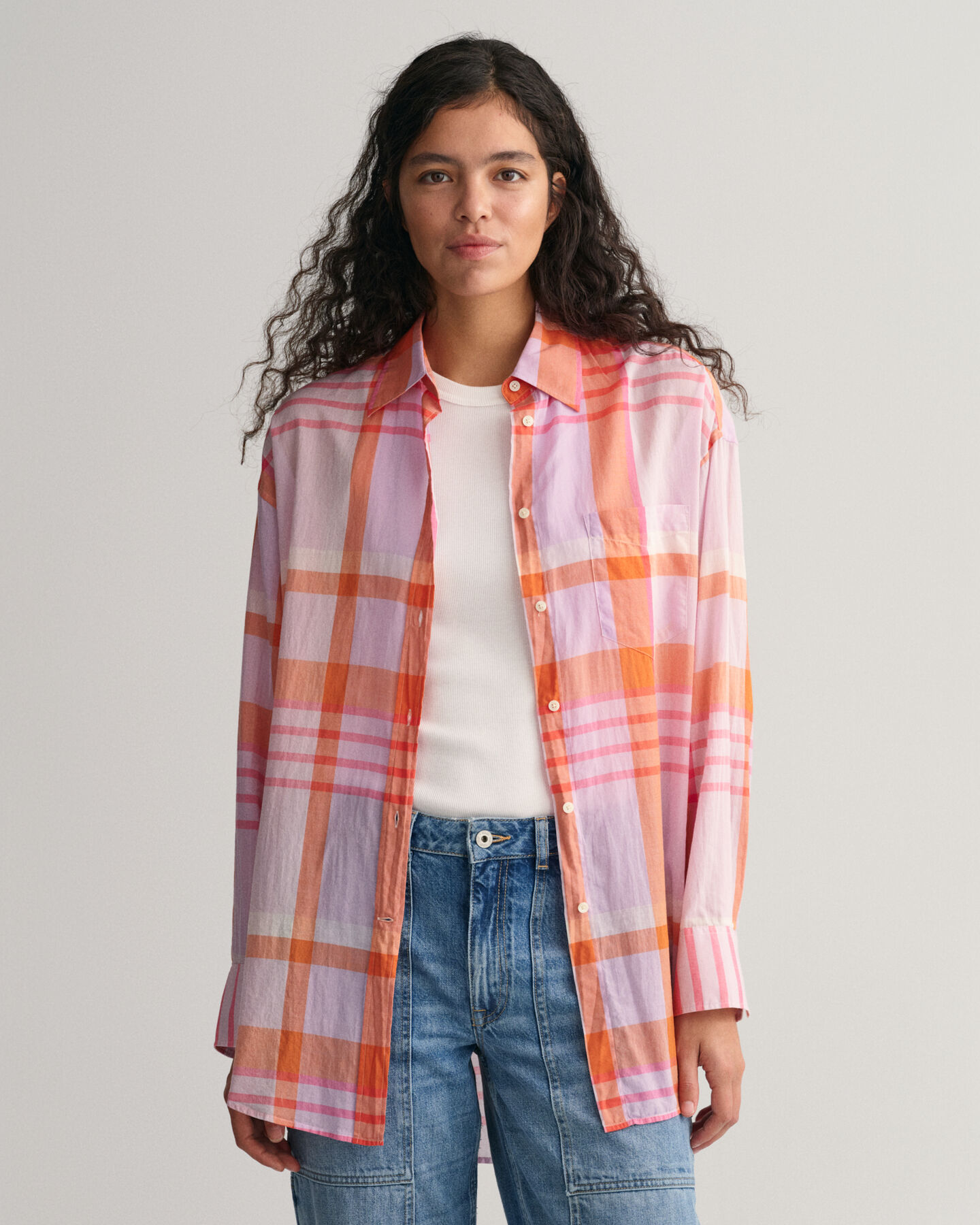 Camisa Madras oversized