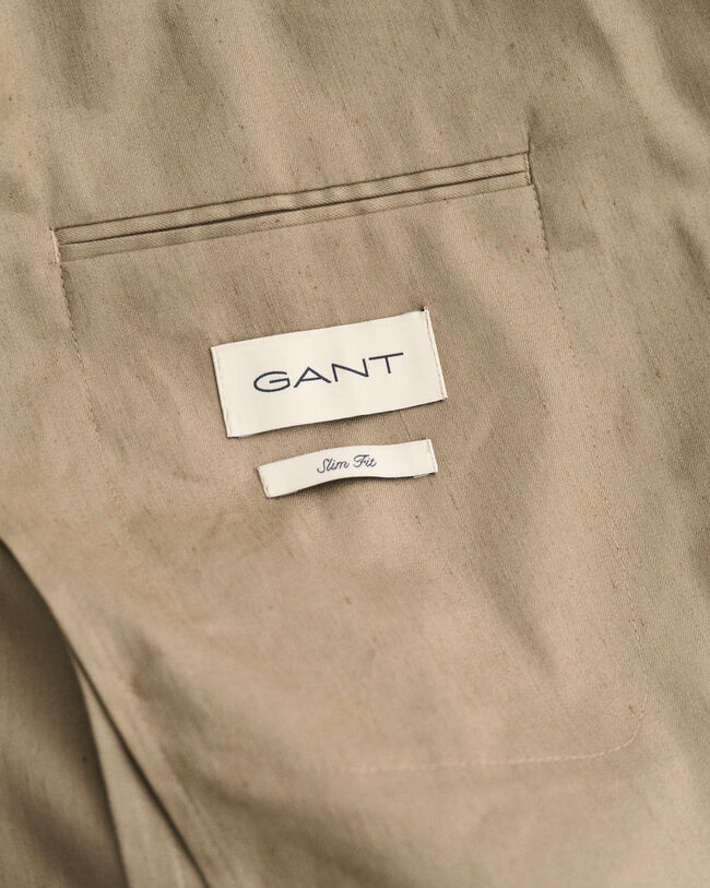 Blazer de fato em linho e algodão