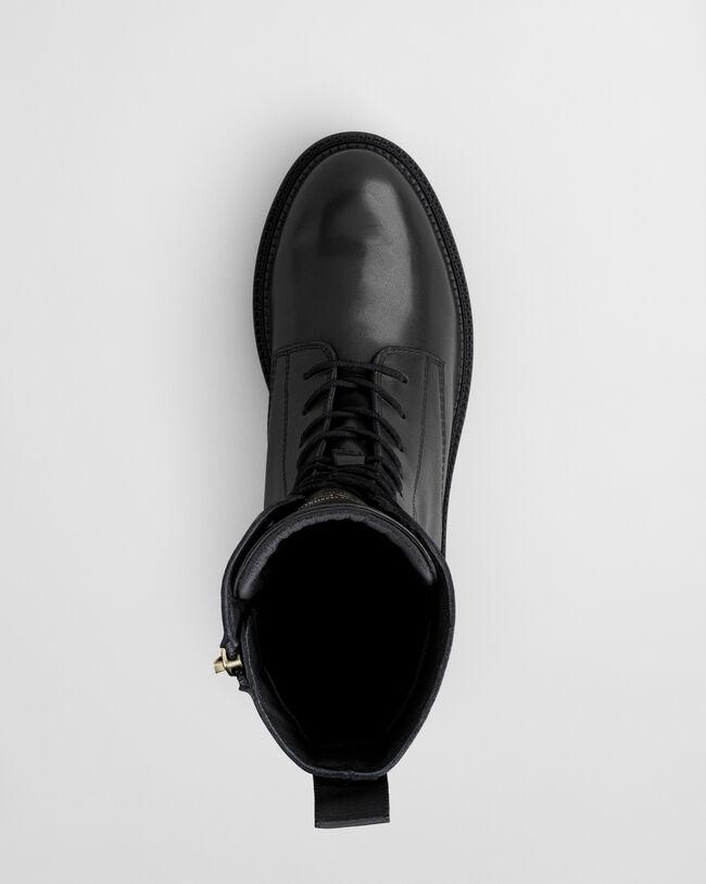 Botas em pele com atacadores Keliin