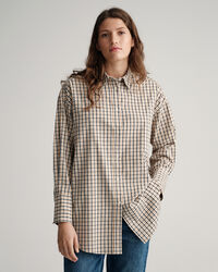 Camisa em padr&atilde;o xadrez oversized