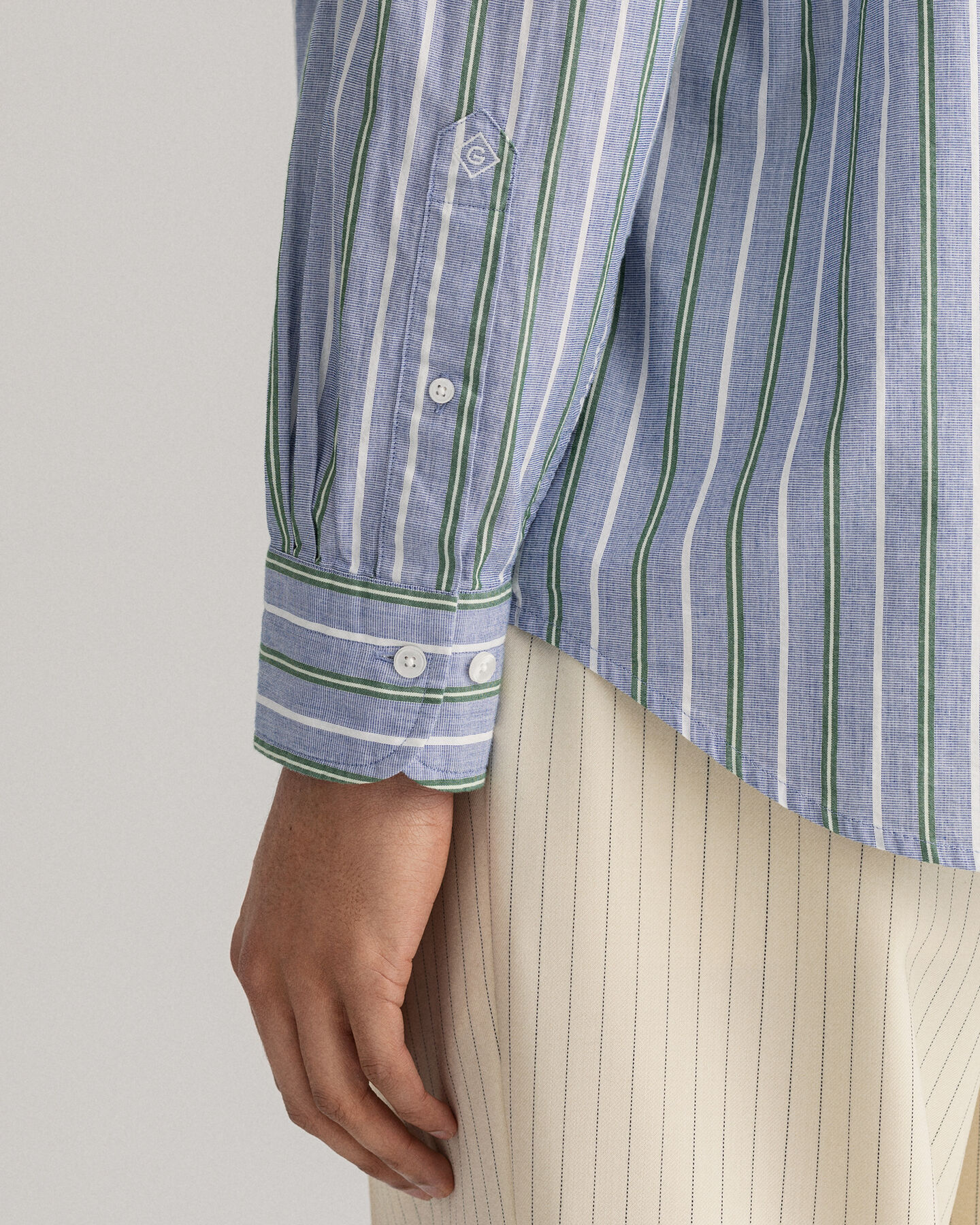 Camisa fil-&agrave;-fil relaxed fit