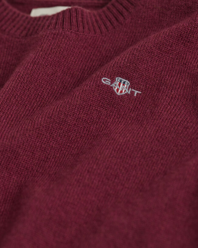 Camisola de malha com decote redondo em l&atilde; Kids