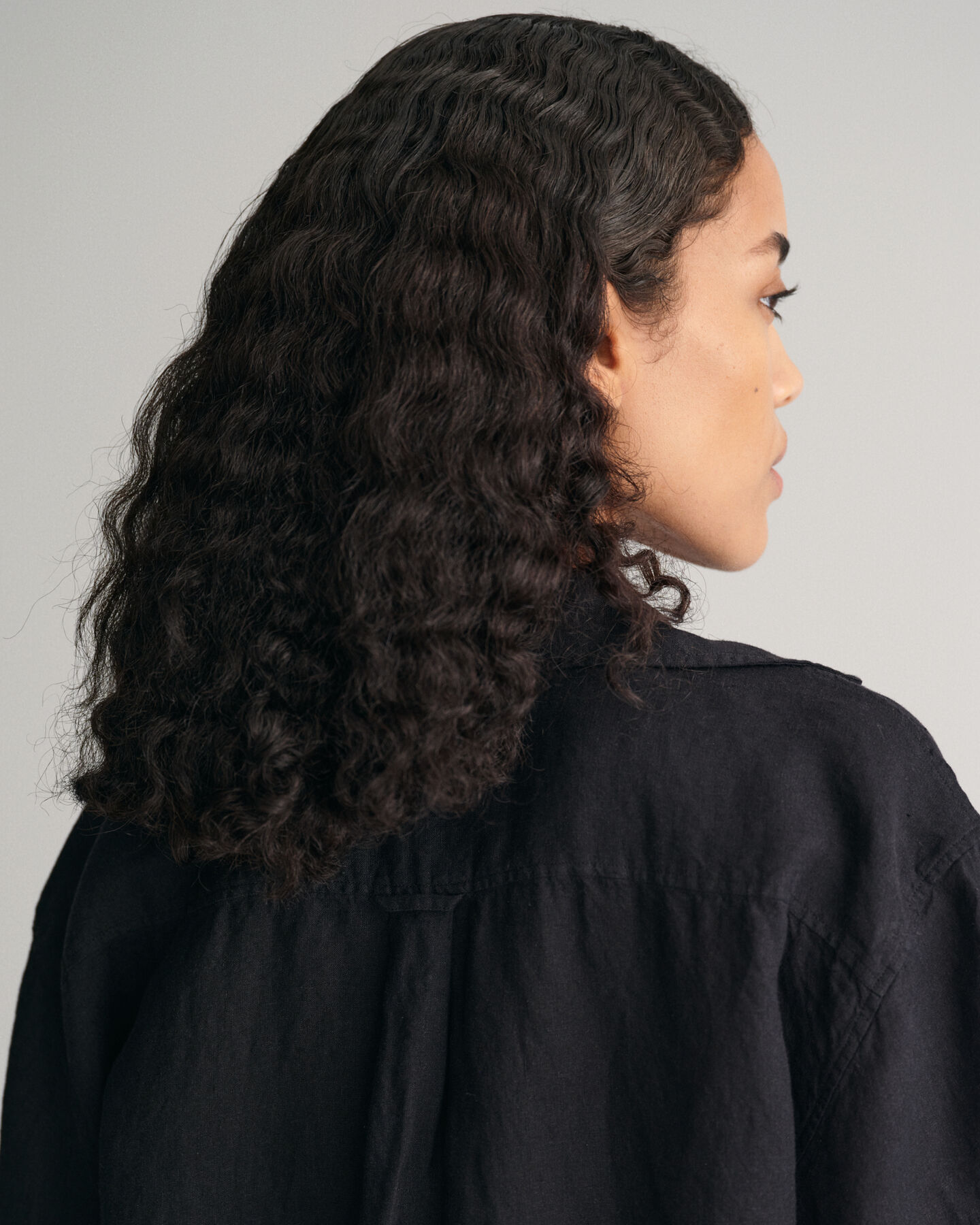 Camisa de manga curta em linho Popover relaxed fit