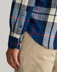 Camisa de flanela em xadrez regular fit