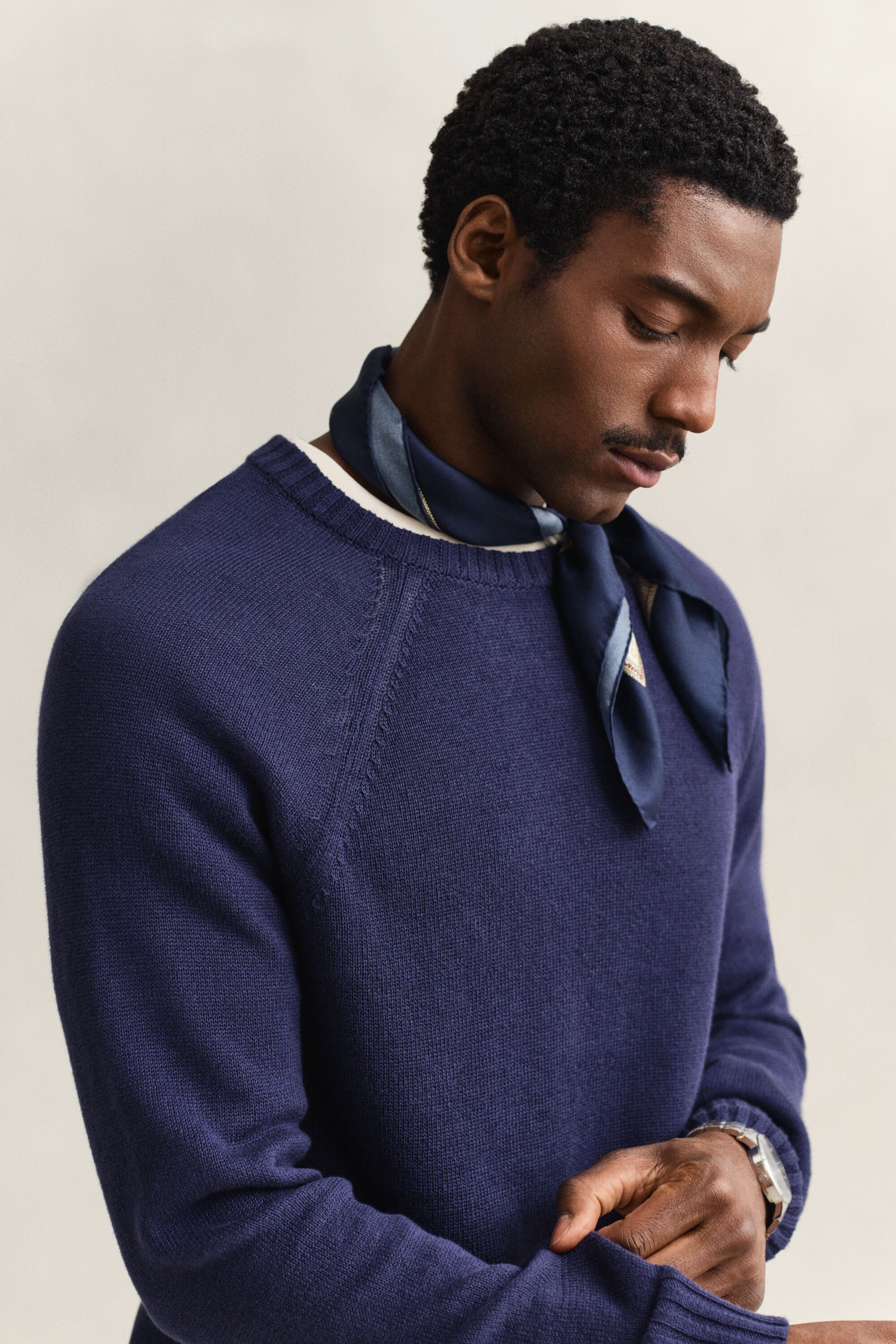 Camisola de malha em mistura de linho