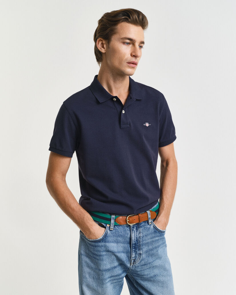Polo em algodão piqué Shield slim fit