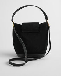 Mala tipo saco em camurça