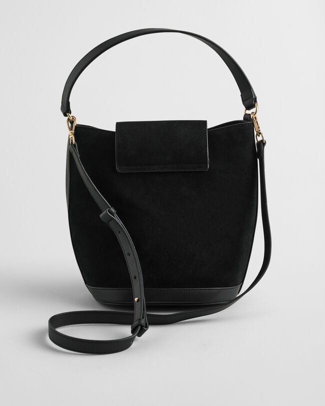 Mala tipo saco em camurça