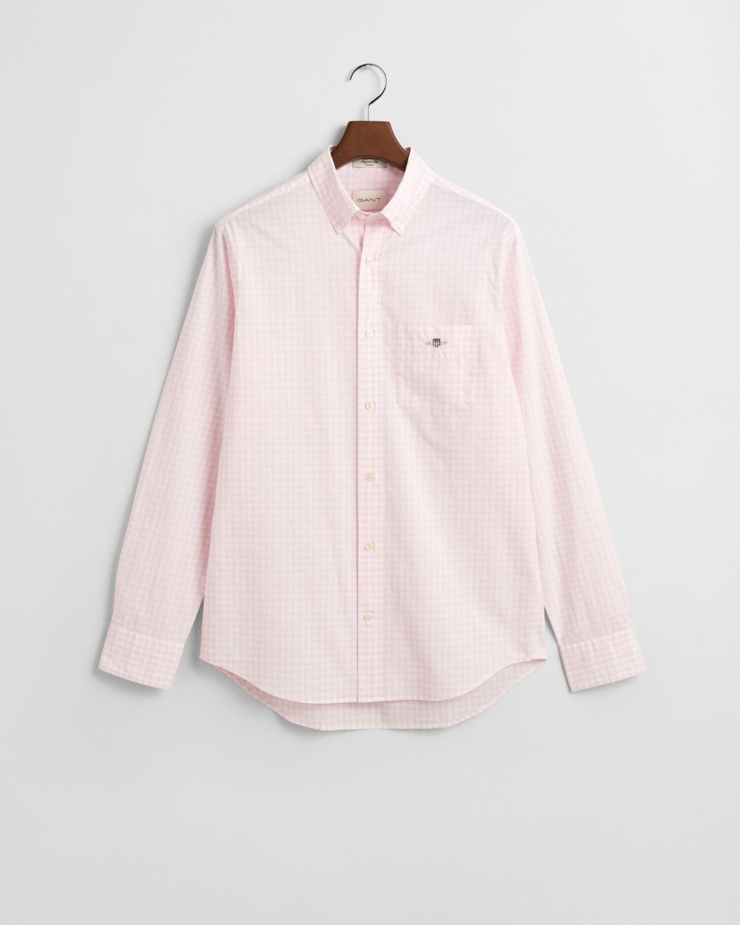 Camisa em popelina gingham Classic regular fit