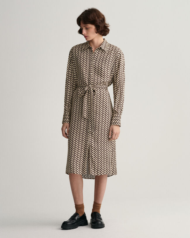 Vestido-camisa evas&ecirc; Geometric