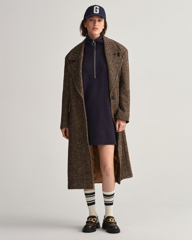 Vestido desportivo com meio fecho