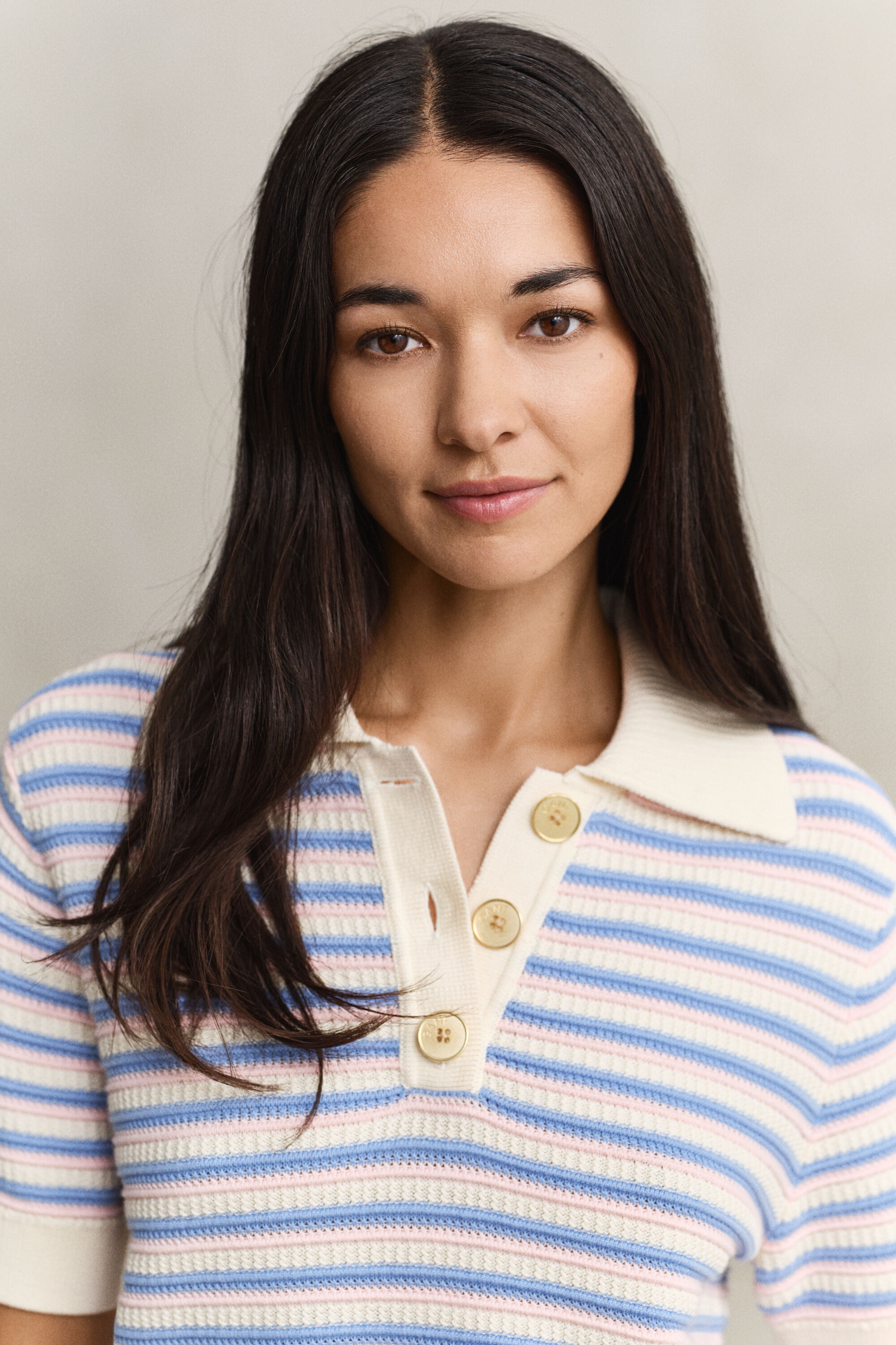 Top texturizado às riscas