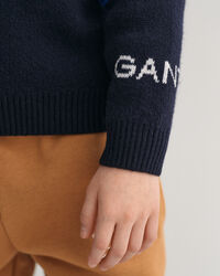 Sweatshirt com decote redondo em padr&atilde;o Jacquard Alpine Kids