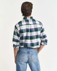 Camisa Oxford clássica com padrão de xadrez regular fit