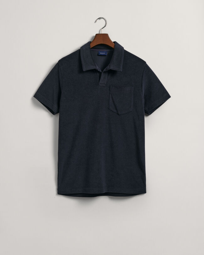 Polo em algodão piqué Terry Cloth