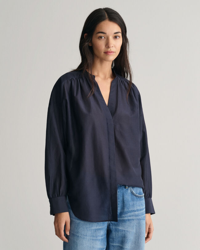 Blusa em seda e algodão
