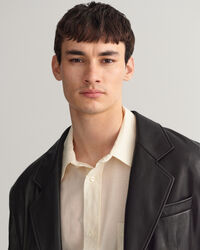 Blazer em pele oversized